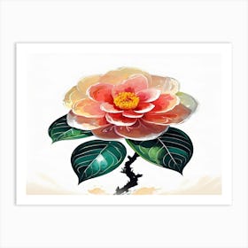 Chinese Flower 1 Art Print