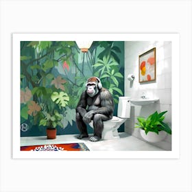 Bathroom Break Art Print