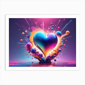 Colorful Heart Creative Art Print 42 Art Print