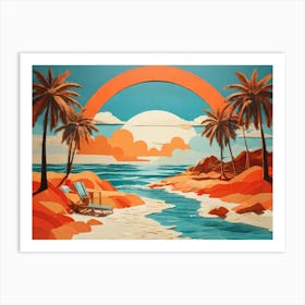 'Sunset Beach' Art Print