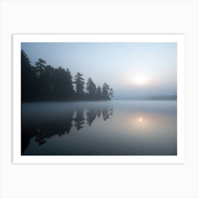 Sunrise Over A Lake 1 Art Print