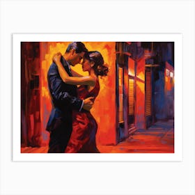 Couple Dancing At Night in Buenos Aires 1 Art Print