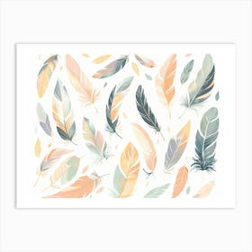 Watercolor Feathers 12 Art Print