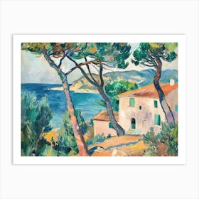 Water Village Vision Painting Inspired By Paul Cezanne Art Print