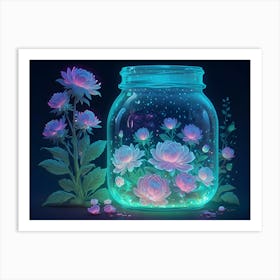 Jar Of Flowers Art Print