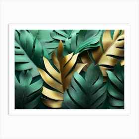 Gold Leaves 1 Art Print