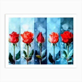 Roses In A Row Art Print