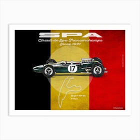 Spa Lotus 33 Jim Clark Landscape Art Print