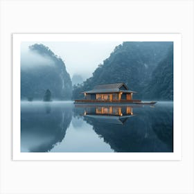 House On The Lake 3 Art Print