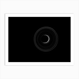 Glowing Abstract Curved Black And White Lines 3 Art Print