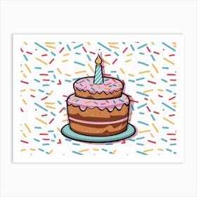 Birthday Cake 3 Art Print