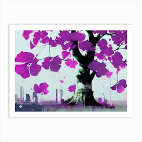 Purple Tree 1 Art Print