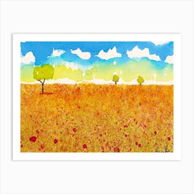 Poppies In The Field Art Print