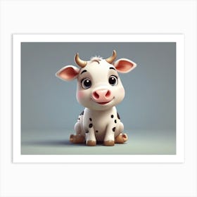 Cute Cow Art Print