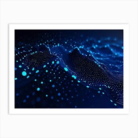 Abstract Blue Wave Art Print