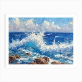 Ocean Crashing 1 Art Print