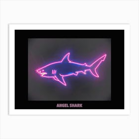 Neon Pink Magenta Angel Shark Poster 3 Art Print