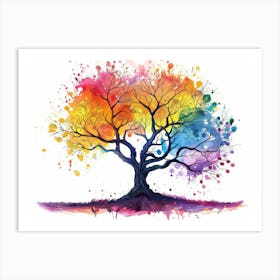 Rainbow Tree 2 Art Print