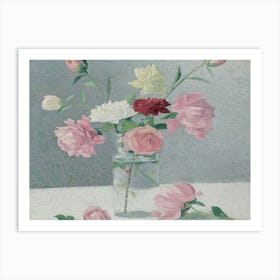 Peonies In A Vase Art Print