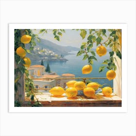 Lemons On The Window Sill Art Print