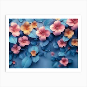 Flowers Wallpaper 16 Art Print