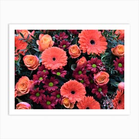 Orange Flower Arrangement Art Print