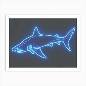 Aqua Hammerhead Shark 6 Art Print