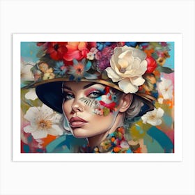 Woman In A Hat Art Print