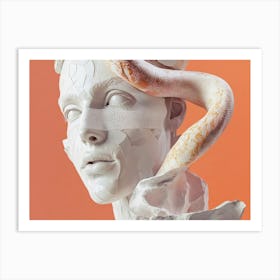 Woman With Snakes On Her Head Art Print