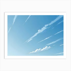 Blue Sky With Clouds Art Print