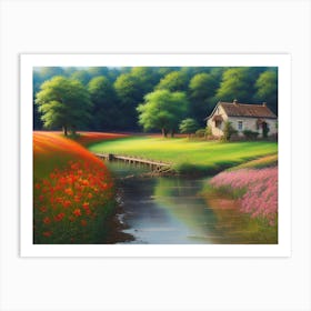 House In A Field Art Print