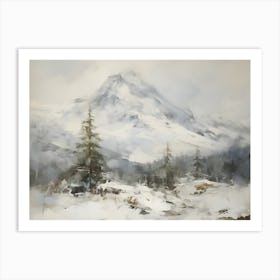 Snowy Mountain Art Print