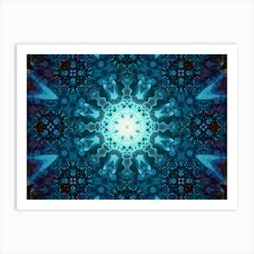 Abstraction Blue Galaxy Art Print