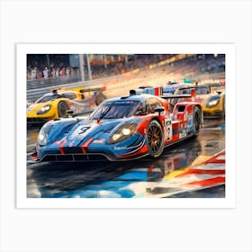 Race Cars On The Track 1 Art Print