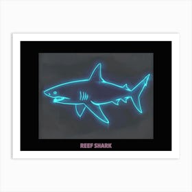 Neon Pink White Tip Reef Shark Poster 4 Affiche