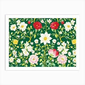 An Enchanting Illustration Of A Season Blooming In Spring Where The Botanical Garden Teems With Dec (1) Art Print