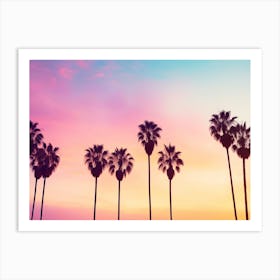 California Dreaming - Rodeo Drive Palm Trees Art Print