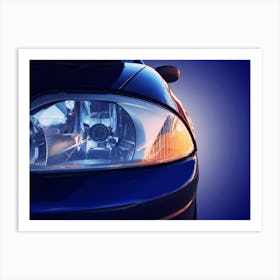 Close Up Of A Car Headlight Art Print