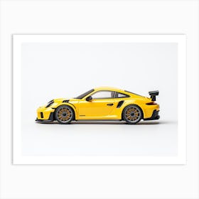 Toy Car Porsche 911 Gt3 Rs Yellow Art Print