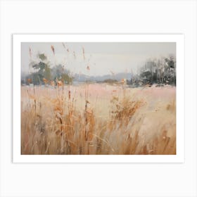 Country Flower Field Painting Art Print