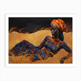 Woman In The Grass Art Print