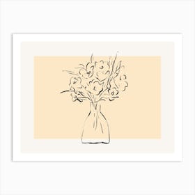 Bohemian Flowers In A Vase Art Print