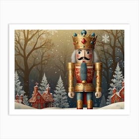 Christmas Nutcracker Art Print