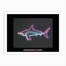 Pink Aqua Hammerhead Shark Poster 2 Art Print