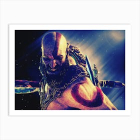 Light Of Heroes ― Kratos God Of War Art Print