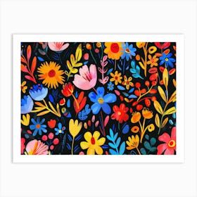 Watercolor Floral Painting 3 Art Print