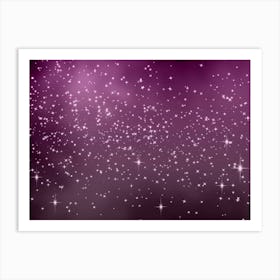 Plum Shades Shining Star Background Art Print