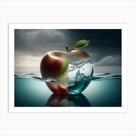 Apple In Water Art Print