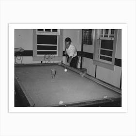 Start Of The Game Of Bottle Pool, Pilottown, Louisiana By Russell Lee Art Print