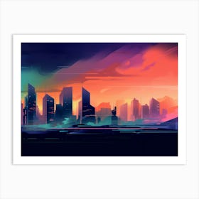 Abstract Cityscape Poster